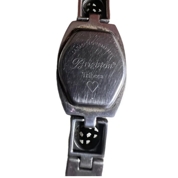 Brighton Tribeca Silver Plate Ornate Watch - New Battery Retired - Picture 4 of 6